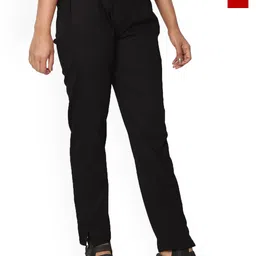SRISARAS Women Pack Of 2 Slim Fit Pleated Cotton Peg Trousers-image-71