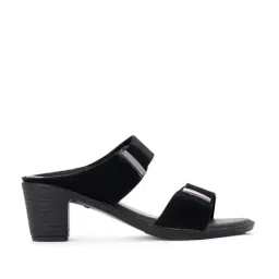 Cleo by Khadims Women's Black Casual Sandals-image-2