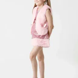 Kate & Oscar Kids Pink Regular Fit Jacket image 2