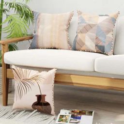 Bianca Suzane Earthy & Beige Micro Fiber Reversible Printed Cushion Covers - Set of 3-picture-40