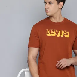 Levis Brand Logo Printed Pure Cotton T-shirt-picture-38