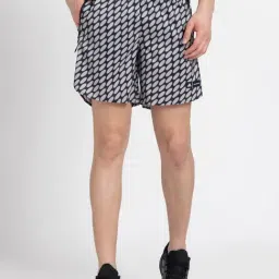 adidas MARIMEKKO RUN ICONS Black & Grey Slim Fit Sports Shorts-image-70