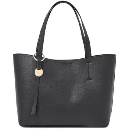 Accessorize London Black Solid Medium Handbag-image-1