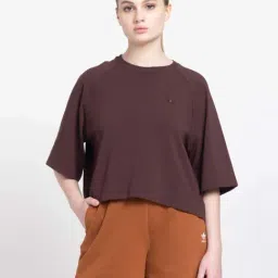 Adidas Originals Brown Cotton Oversized T-Shirt-image-85
