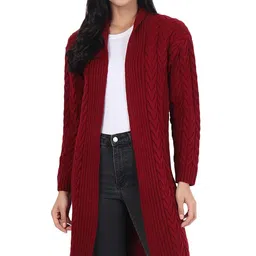joe hazel Chunky Woollen Coat - Brick RED - P image 1
