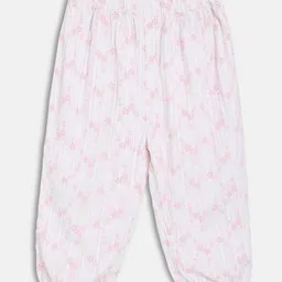 MINI KLUB Cotton Woven Floral Schfilli Embroidered Pajama - White-picture-35