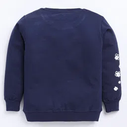 Nottie Planet Cotton Looper Knit Full Sleeves Sassy Girl Printed Light Winter Sweatshirt - Navy Blue image 3