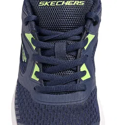 Skechers Lace Up Solid Color Casual Shoes - Navy Blue image 3