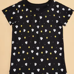 YU by Pantaloons Pack Of 2 Half Sleeves Rabbit Printed Tees - Multi Colour image 4