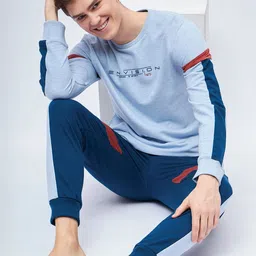 Sweet Dreams Men Colourblocked Night suit-image-64