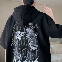 StyleCast Men Typography Printed Hooded Pullover Sweatshirt-picture-12