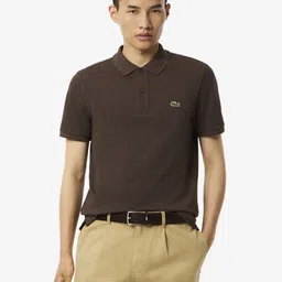 Lacoste Men Solid Polo Collar Pure Cotton Slim Fit T-shirt-picture-55