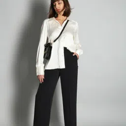 Vero Moda Black Straight Fit Pants-image-76