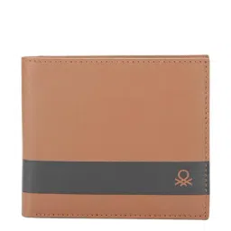 United Colors of Benetton Kade Tan Casual Leather Bi-Fold Wallet for Men-picture-22