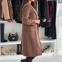 Mast & Harbour Women Notched Lapel Long Sleeve Regular Fit Single Breasted Over Coats image 3