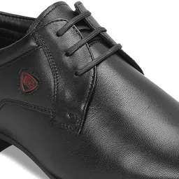 Red Chief Men Black Leather Formal Derbys image 3