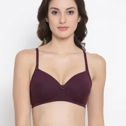 Clovia Purple Full Coverage T-Shirt Bra-image-73