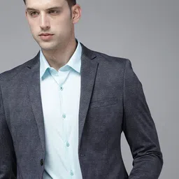 Park Avenue Self Design Regular Fit Single-Breasted Formal Blazer-picture-24