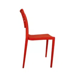 Diya 450 mm Polypropylene Red Spring Chair Armless Cafeteria Chair DC- 05-image-4