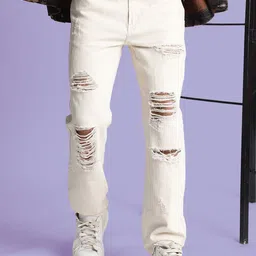 Bene Kleed Men Relaxed Fit Cotton Highly Distressed Jeans-picture-40