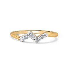 Mia By Tanishq Mia Icicles 14k Yellow Gold Peak Crest Diamond Ring-picture-6