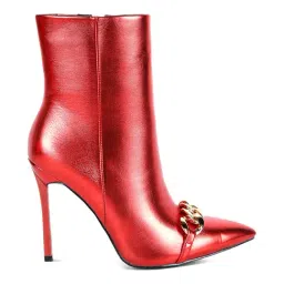 London Rag Women's Red Stiletto Booties-image-50