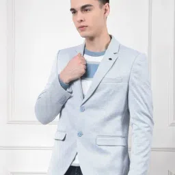 Crimsoune Club Blue Polyester Slim Fit Blazer image 3
