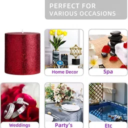 atorakushon Red 2 pieces Pillar Candle image 3