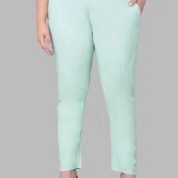 Comfort Lady Women Plus Size Solid Mid-Rise Casual Regular Trouser-image-84