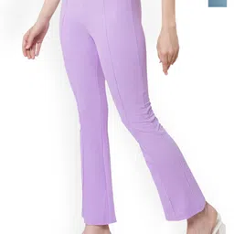 MIXFIT Women Pack of 2 Regular Fit Mid-Rise Cotton Trousers-image-61