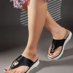 ELLE Women Open Toe Flats image 2