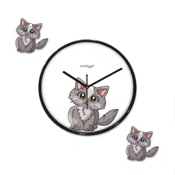 Random Multicolor Plastic Round Wall Clock image 4