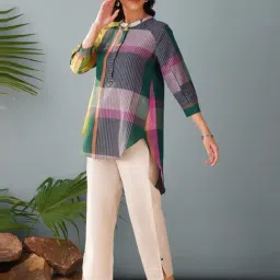 Jaypore Multicolour Handloom Straight Fit Tunic image 5