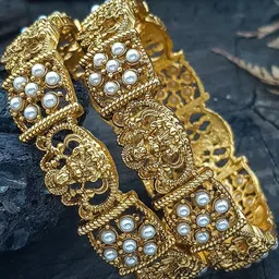 GRIIHAM Set Of 2 Gold Plated & Beaded Bangle-picture-11