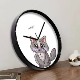 Random Multicolor Plastic Round Wall Clock image 3