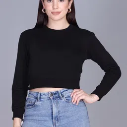 CORSICA Women Polyester Solid Pullover Sweatshirt-image-69