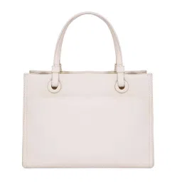 Hamster London Pastel Promise Handbag with Detachable Strap- White (M) image 3