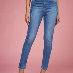 Miss Chase Women Skinny Fit High-Rise Light Fade Stretchable Jeans-image-92