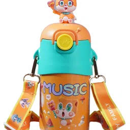 Little Surprise Box 3D Foxy Toy Lid Stainless Steel Bottle Strips Orange - 500ml-picture-19