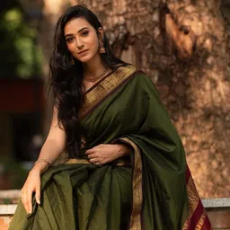 KSALIYA Green Silk Blend Sarees image 2