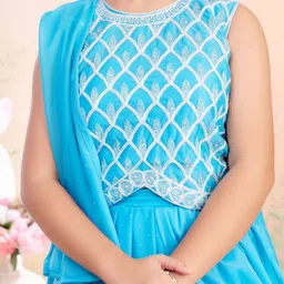 BAESD Girls Printed Ready to Wear Georgette Lehenga & Blouse With Dupatta image 2