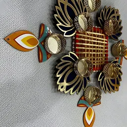 Sellplus Blue & Red 8 Pieces Diya & Lotus Candle Holders image 3