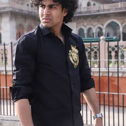 Who Wore Whhat Men Regular Fit Spread Collar Lion Printed Cotton Casual Shirt image 2