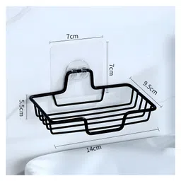 COZY VIBES Stainless Steel Wall Mounted Soap Holder Soap Tray Bar Soap Sponge Holder for Bathroom & Kitchen - PACK OF 1 - COLOR MAY VARY image 3