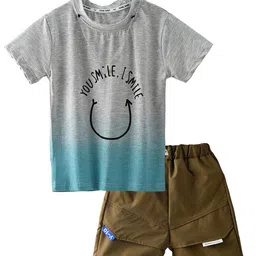 Bold N Elegant Boys Dyed Round Neck Pure Cotton T-shirt With Shorts-picture-43