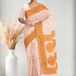 The Chennai Silks Floral Printed Pure Cotton Gadwal Saree-image-54