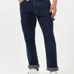Lee Mick Indigo Blue Comfort Fit Lightly Washed Jeans-image-11