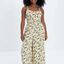 American Eagle Outfitters Beige & Green Printed Jumpsuit-picture-16