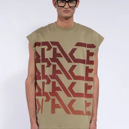 UNRL Men Printed Relaxed Fit Pure Cotton T-shirt image 1