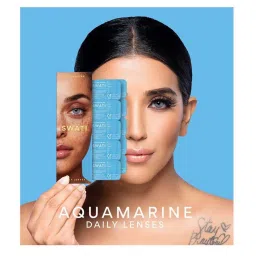 Swati Cosmetics Coloured Contact Lenses - Aquamarine (1 Day, Power - 2.50) image 5